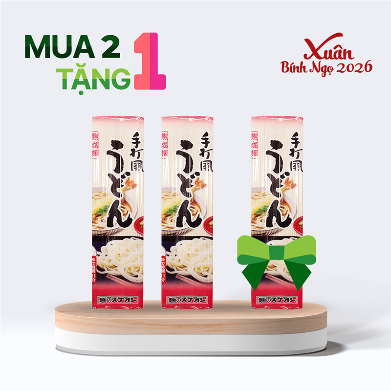 Combo siêu hời mua 2 tặng 1 Mì Udon Nhật Bản 200g