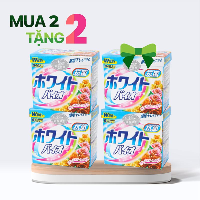 Combo siêu hời mua 2 tặng 2 Bột giặt Wai hộp xanh 800g
