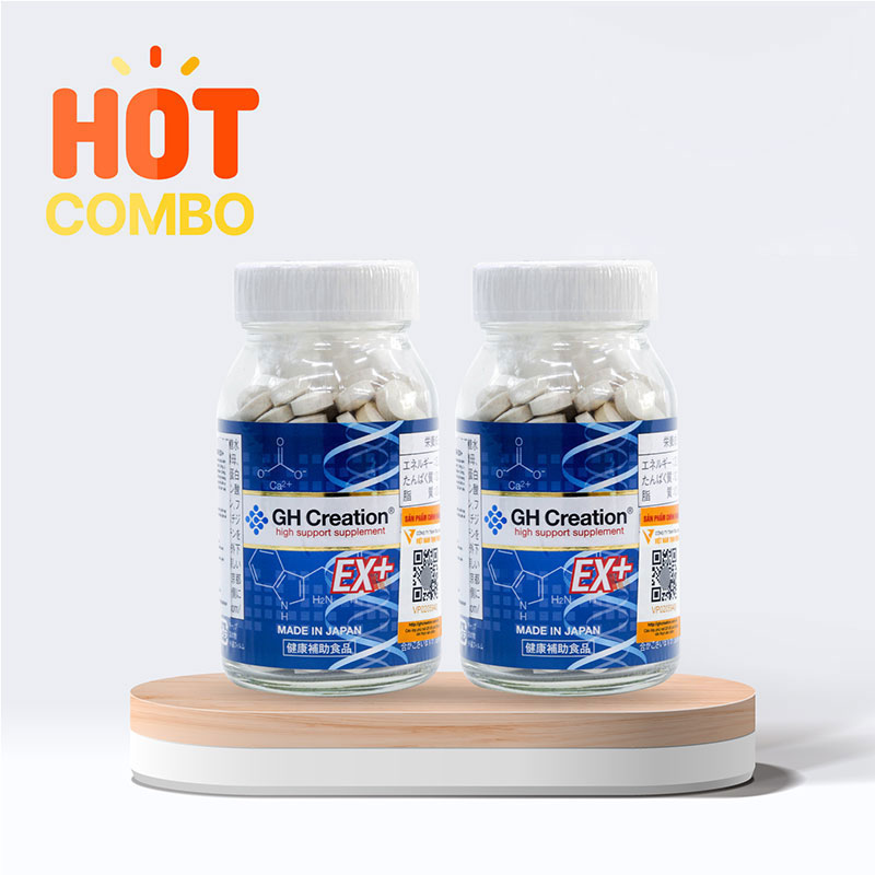 Combo siêu tiết kiệm 2 hộp TPBVSK: Viên uống hỗ trợ tăng chiều cao GH Creation EX+ 270 viên