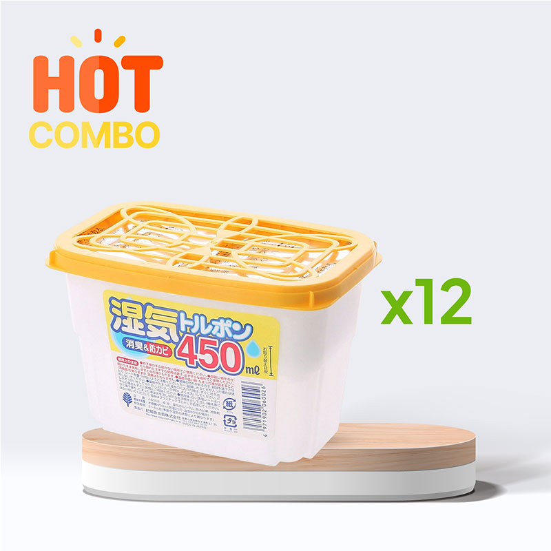 Combo siêu tiết kiệm 12 Chất hút ẩm khử mùi chống mốc Kokubo 450ml