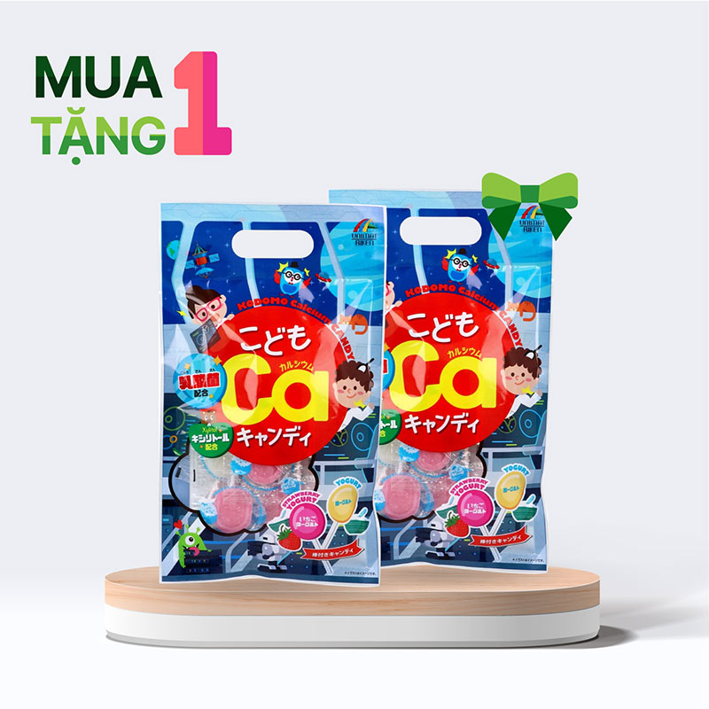 Combo siêu hời mua 1 tặng 1  Kẹo mút Canxi Unimat Riken (8 cây)