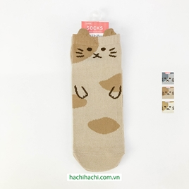 Vớ nữ cổ ngắn 23-25cm hình mèo  (Nhiều mẫu)-Giao mẫu ngẫu nhiên