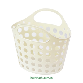 Giỏ nhựa đựng vật dụng 24.4x22.7cm (Trắng)