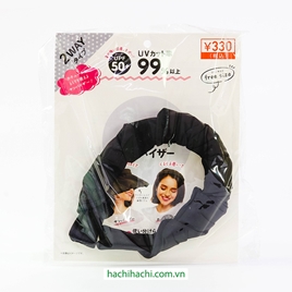 Nón rộng vành kiêm băng đô chống tia UV 99% (Đen)