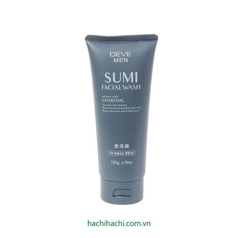 Sữa rửa mặt Nhật Bản than hoạt tính Deve Sumi cho nam 130g 