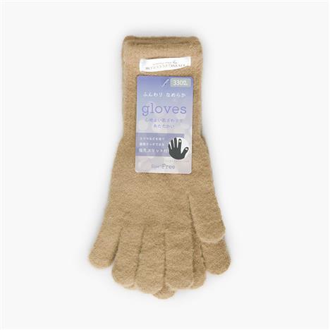 Bao tay, găng tay lông mềm dùng được màn hình cảm ứng Free Size (Beige)