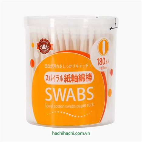 Tăm bông đầu xoắn 180 cây