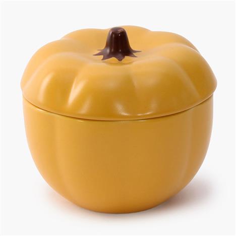 Chén gốm có nắp 10cm hình bí đỏ vàng
