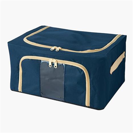 Hộp đựng quần áo gấp gọn có cửa sổ 40x30cm (Xanh Navy)