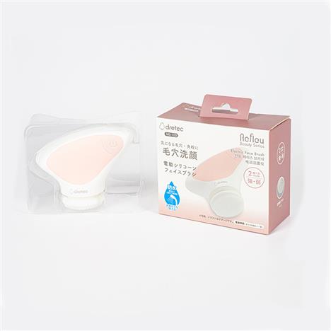 Máy rửa mặt massage làm sạch sâu 2 chế độ chống thấm nước Dretec MS-103 (Hồng) Kèm 2 đầu lông silicon thay thế