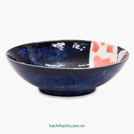 Tô sứ Nhật Bản 21.5cm Cá Koi, dùng được lò vi sóng
