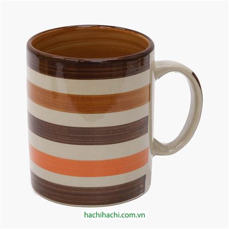 Ly gốm Living 330ml có quai (Cam nâu)