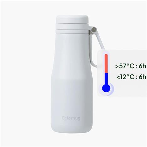 Bình giữ nhiệt nóng lạnh Pearl Metal 350ml có quai xách tiện mang đi (Trắng)