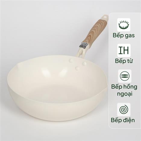 Chảo chống dính Ceramic Pearl Metal 20cm, không chứa PFOA, PTFE, dùng được bếp từ