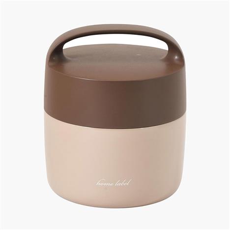 Bộ hộp cơm giữ nhiệt Pearl Metal 2 ngăn 1L (Home Label - Moca nâu)