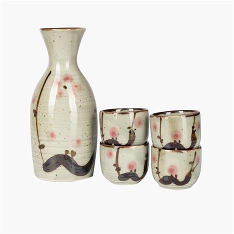 Bộ bình, ly sứ Nhật Bản dùng uống rượu