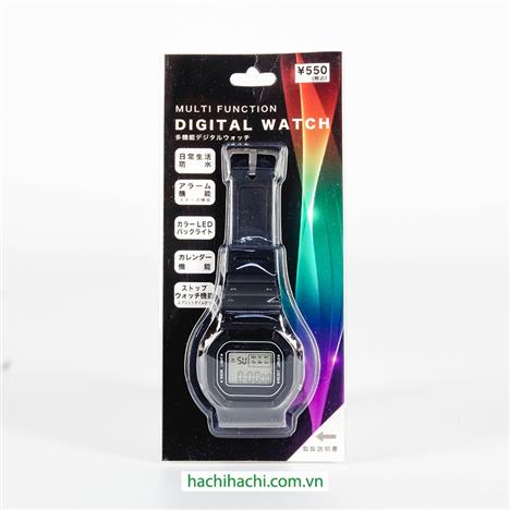Đồng hồ điện tử đa chức năng chống nước (Đen)