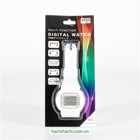 Đồng hồ điện tử đa chức năng chống nước (Trắng)