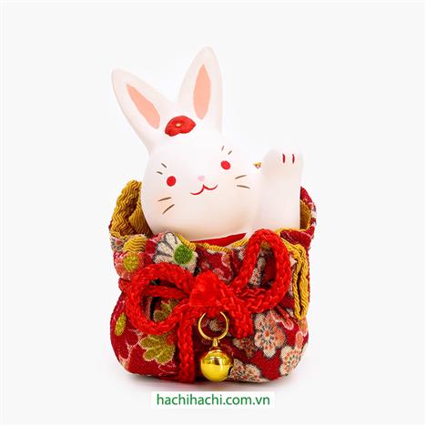 Thỏ may mắn trang trí 8cm