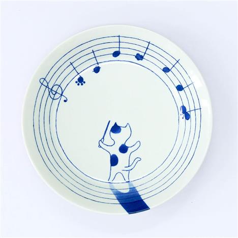 Đĩa sứ Nhật Bản 20.7cm - Thế giới mèo