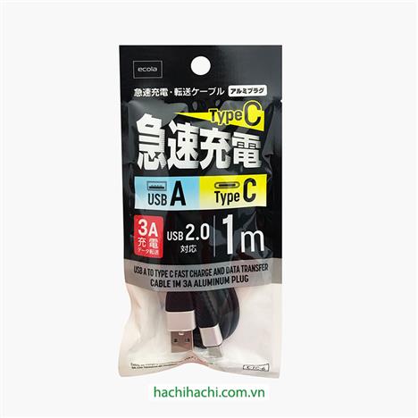 Dây sạc nhanh và truyền dữ liệu USB Type C 3A 1m