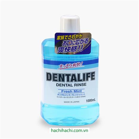 Nước súc miệng Dentalife Animo 1000ml Hương bạc hà cực the mát, thơm miệng