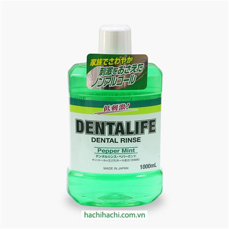 Nước súc miệng không cồn dịu nhẹ Dentalife Animo 1000ml Hương bạc hà