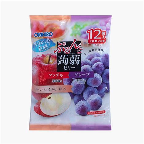Thạch trái cây Orihiro vị táo nho 240g (12 cái)