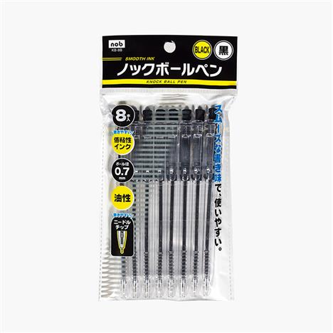 Bút bi đen 0.7mm 8 cây