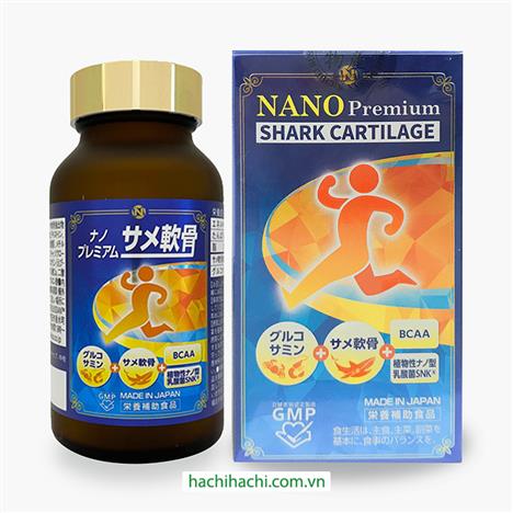 TPBVSK: Viên uống Nano Premium Shark Cartilage Nhật Bản 150 viên, bổ sung glucosamine, chiết xuất sụn cá mập