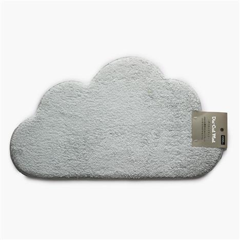 Thảm chùi chân chống trượt hình đám mây 60x35cm (Xám)