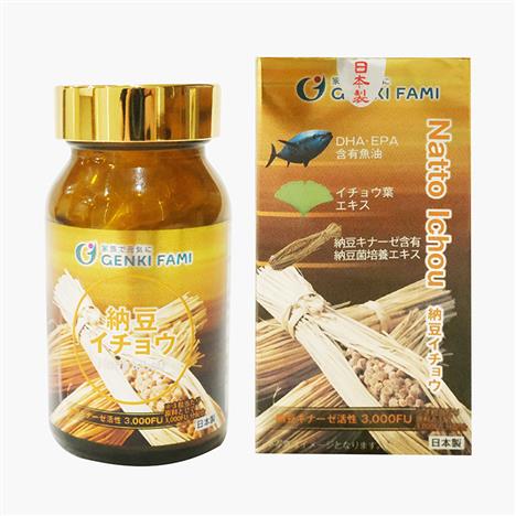 TPBVSK: Viên uống Natto Nhật Bản Ichou 3000FU 90 viên, Nattokinase giảm mỡ máu, nguy cơ tai biến