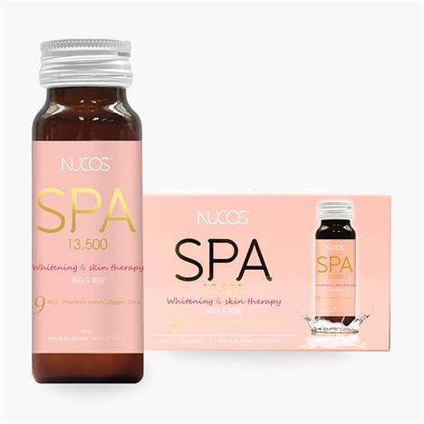 TPBVSK: Nước uống Nucos Spa 13500 Nhật Bản 50mlx10 chai, bổ sung Collagen da đàn hồi, sáng mịn, ngừa lão hoá