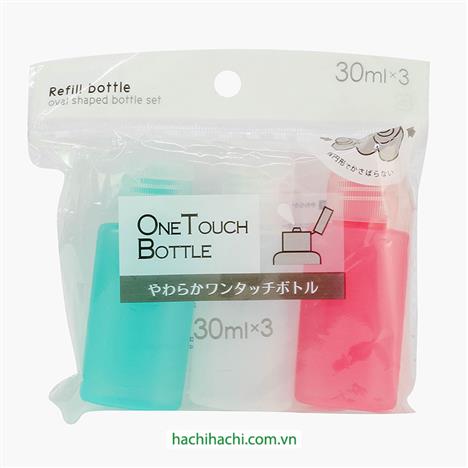 Bộ chai, lọ chiết mỹ phẩm, dầu gội sữa tắm du lịch 30mlx3