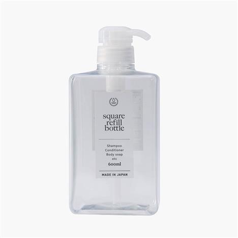 Bình nhựa vòi bơm 600ml (Trong suốt)