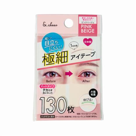 Miếng dán kích mí siêu mảnh 1mm Cheer 130 miếng (Beige hồng)