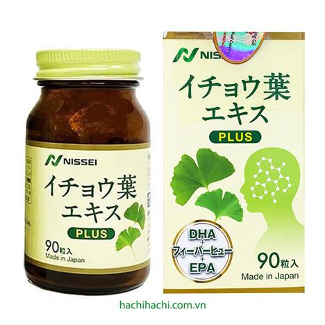 TPBVSK: Viên uống Ginkgo Leaf extract plus Nhật Bản 90 viên, tăng tuần hoàn máu não, giảm đau đầu, ù tai
