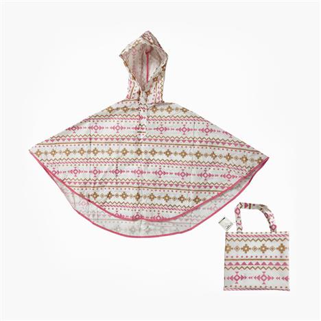 Áo mưa trẻ em cánh dơi họa tiết Kilim kèm túi đựng 100-120cm (Hồng)