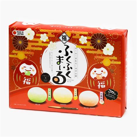 Bánh mochi Nhật Bản 3 vị trái cây Fukufuku Maru 288g (24 cái)