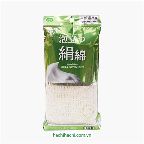 Khăn tắm tạo bọt lụa cotton mềm mại 20x100cm