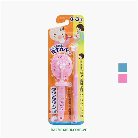 Bàn chải đánh răng cho bé 0-3 tuổi có tấm chắn an toàn Kao (Nhiều mẫu)-Giao mẫu ngẫu nhiên