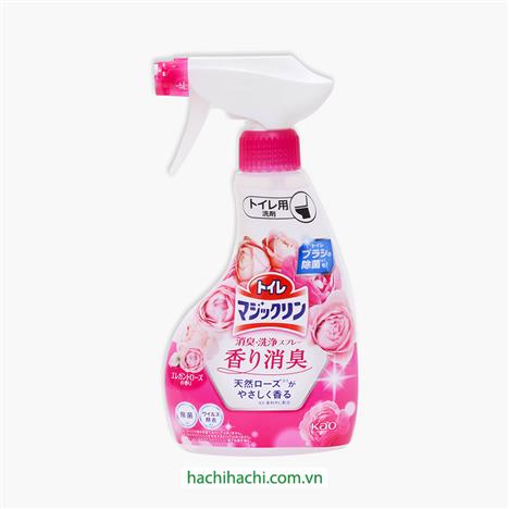 Xịt tẩy rửa khử mùi chống khuẩn bồn cầu Kao Magiclean 350ml Hương hoa hồng