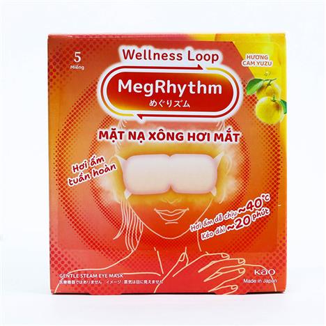 Mặt nạ xông hơi mắt MegRhythm hương cam yuzu 5 miếng