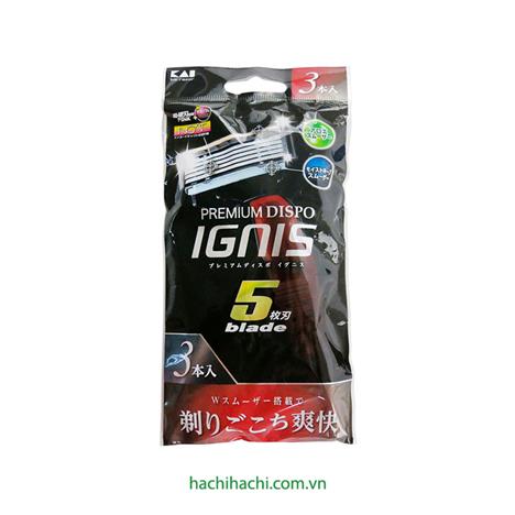 Dao cạo râu 5 lưỡi kép KAI (3 cây)