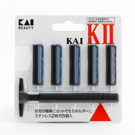 Dao cạo râu 2 lưỡi kép KAI (1 Cây & 5 Đầu Lưỡi K2-5B1)