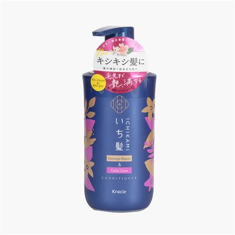 Dầu xả phục hồi hư tổn dành cho tóc nhuộm Kracie Ichikami 480g