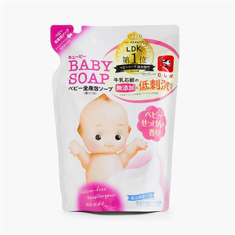 Sữa tắm tạo bọt thơm mát cho bé Cow baby soap túi refill 350ml