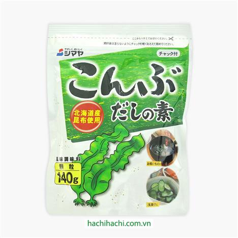 Bột nêm Dashi tảo bẹ Kombu Shimaya Nhật Bản 140g