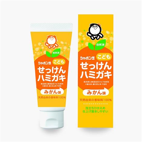 Kem đánh răng không chất phụ gia cho bé Shabondama hương quýt Nhật 50g