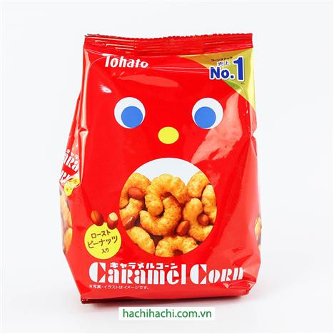 Snack bắp caramen Tohato 70g thêm đậu phộng rang